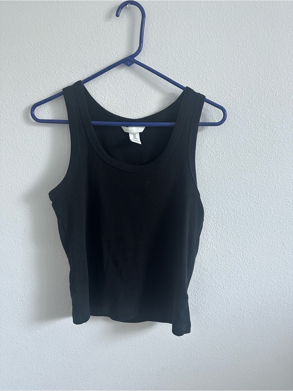Women's Black H&M Classic Ribbed Tank Top